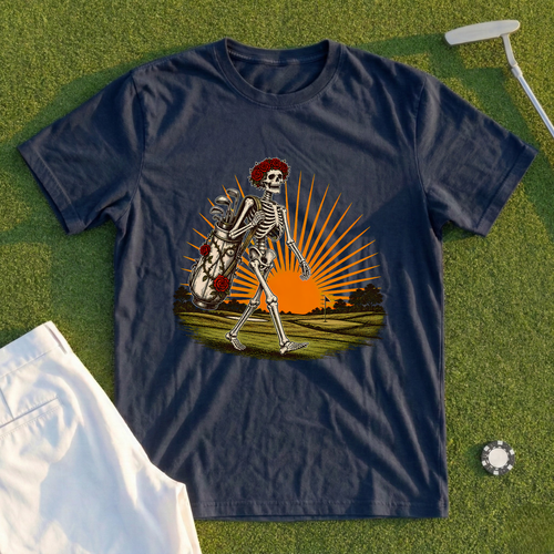 Rose Skeleton Sunset Walk Up Tee - Shanked Right