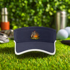 Rose Skeleton Sunset Walk Up Visor in True Navy