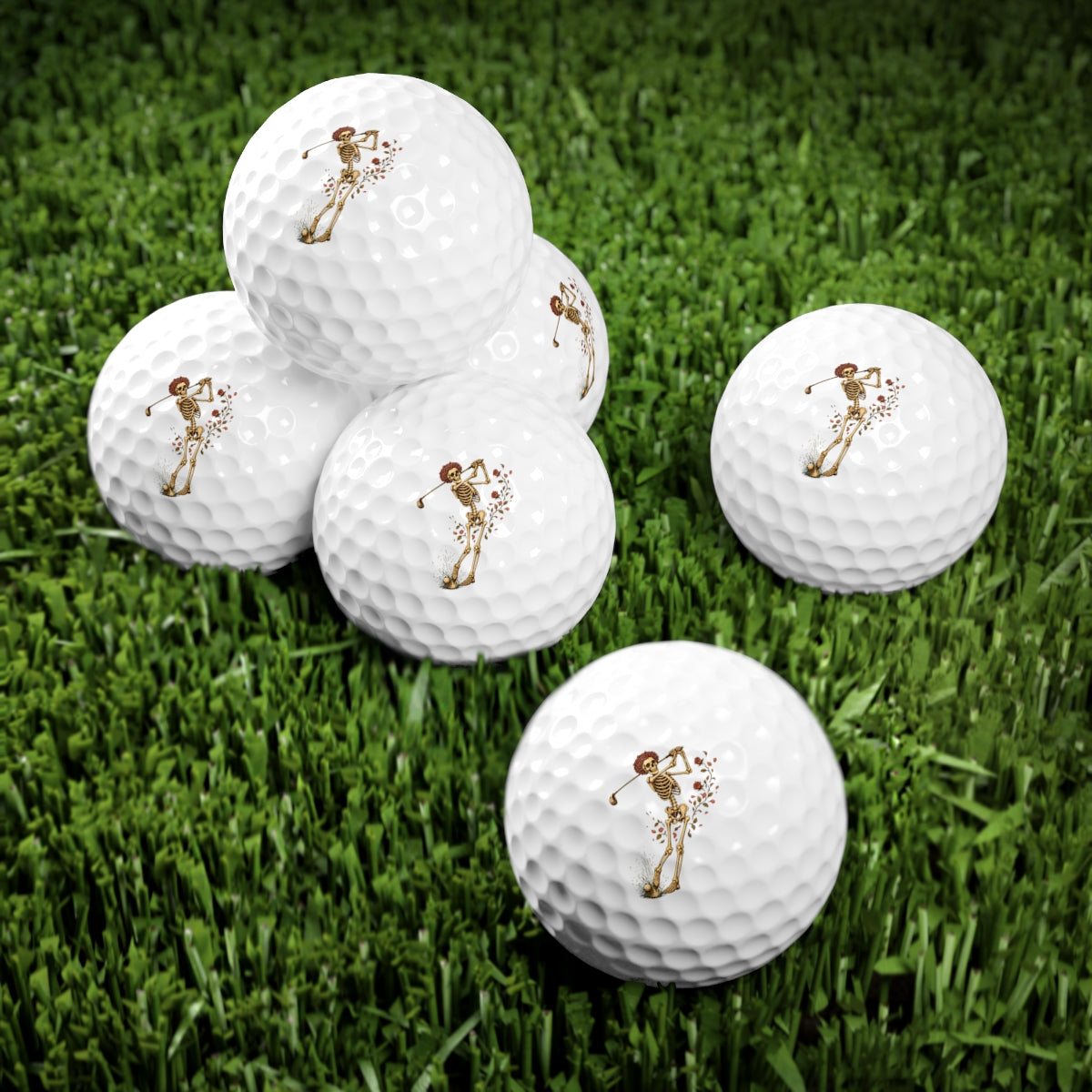 Rose Skeleton Swing Golf Balls