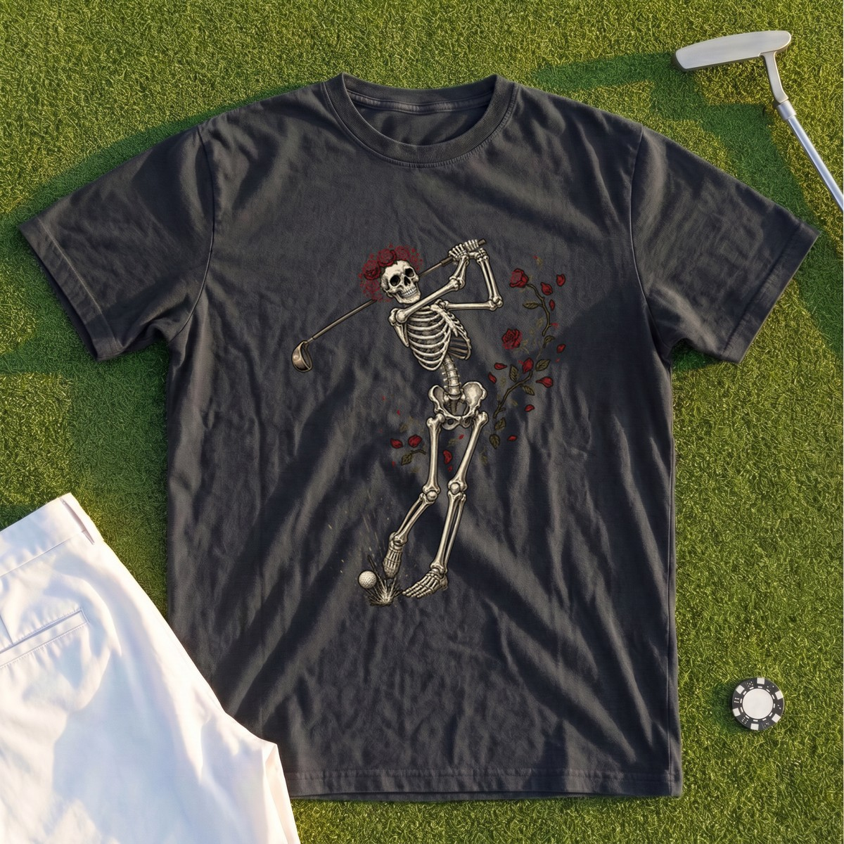 Rose Skeleton Swing Premium Tee