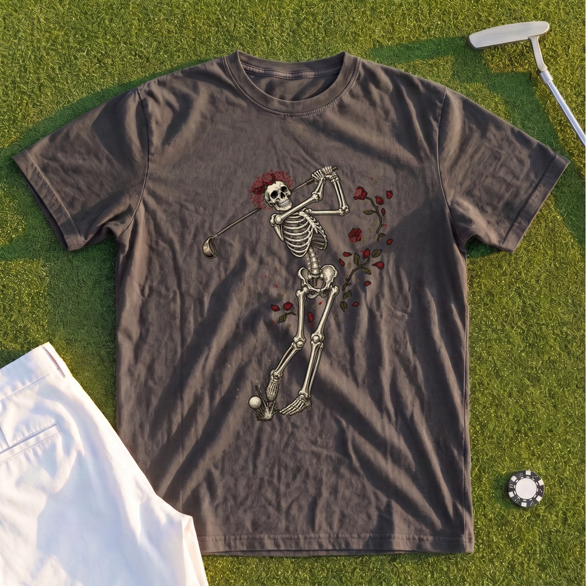 Rose Skeleton Swing Premium Tee