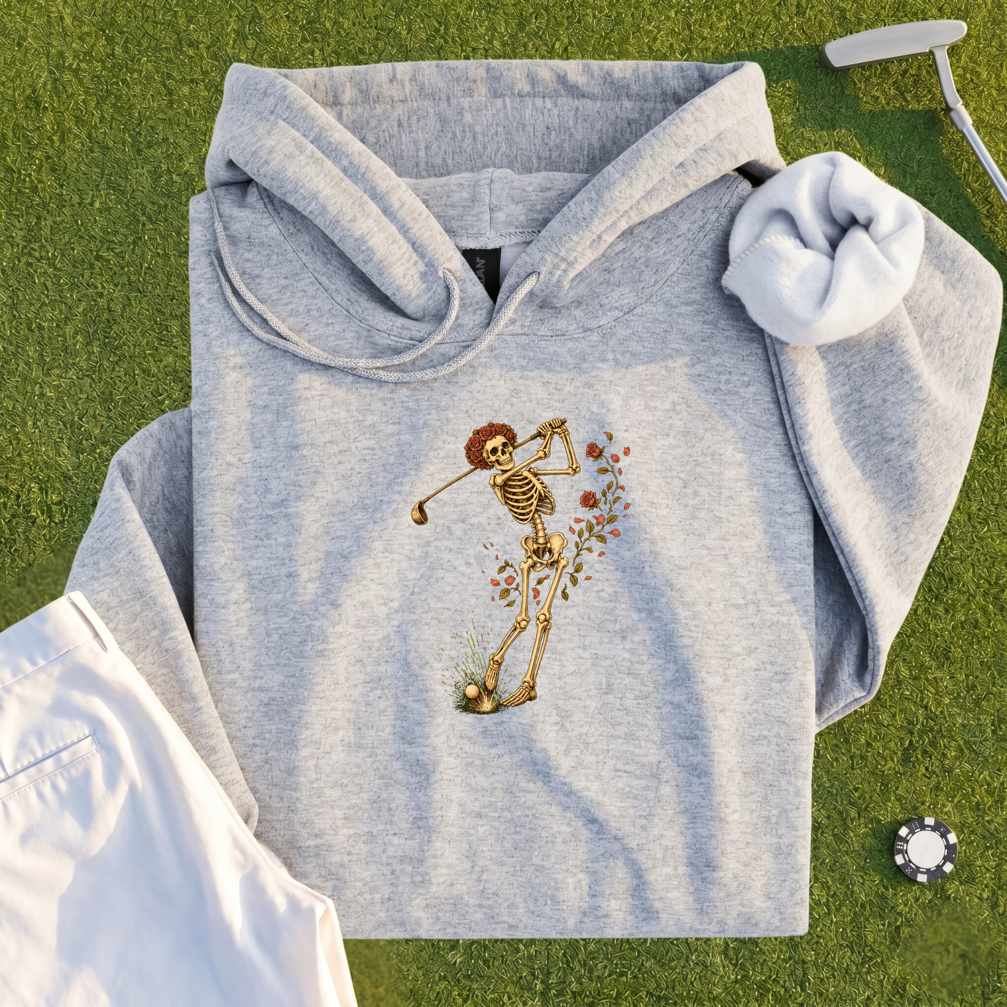 Rose Skeleton Swing Hoodie