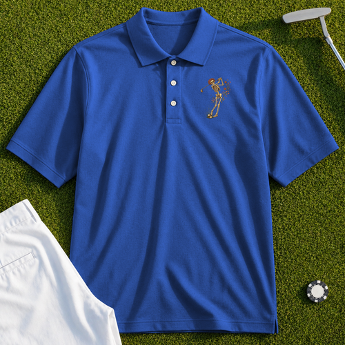 Rose Skeleton Swing Performance Polo