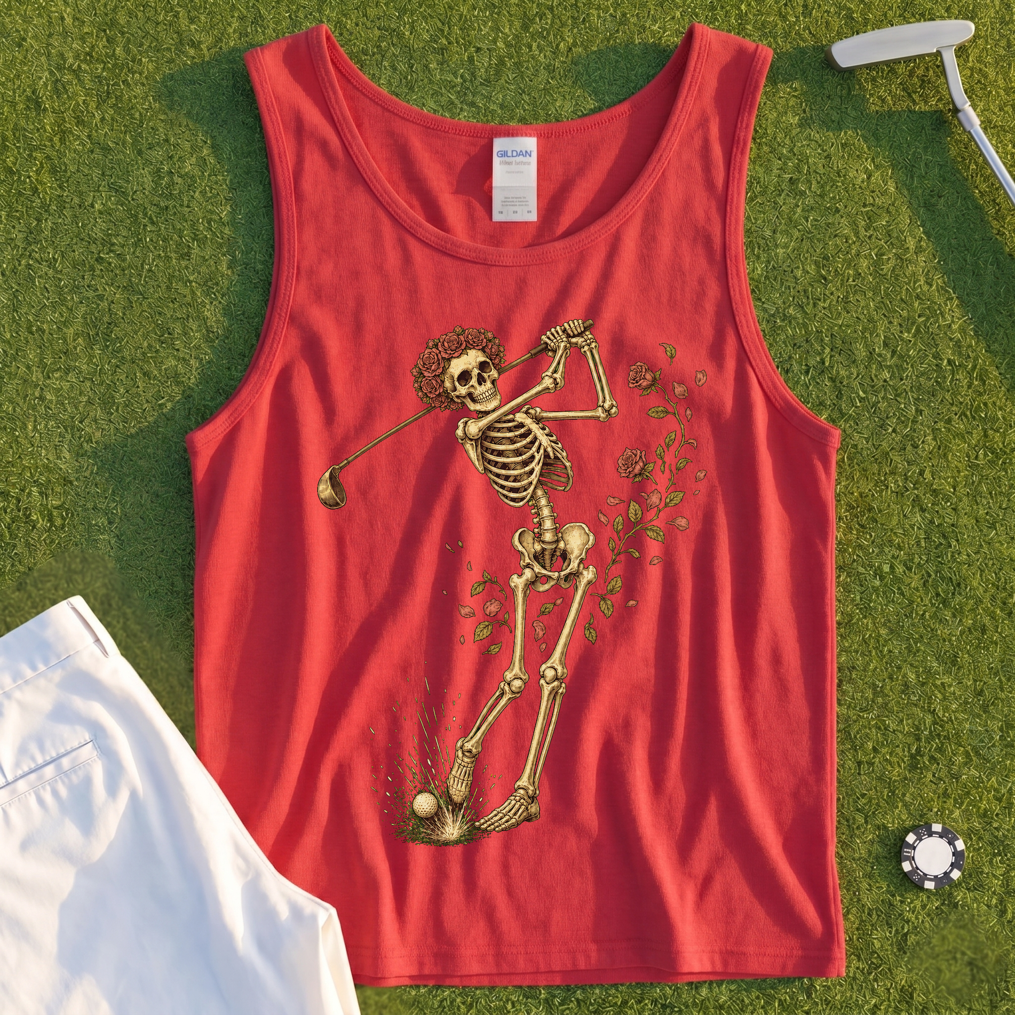 Rose Skeleton Swing Tank