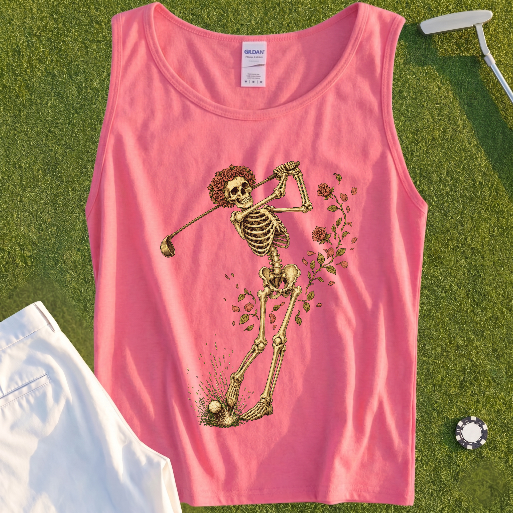 Rose Skeleton Swing Tank