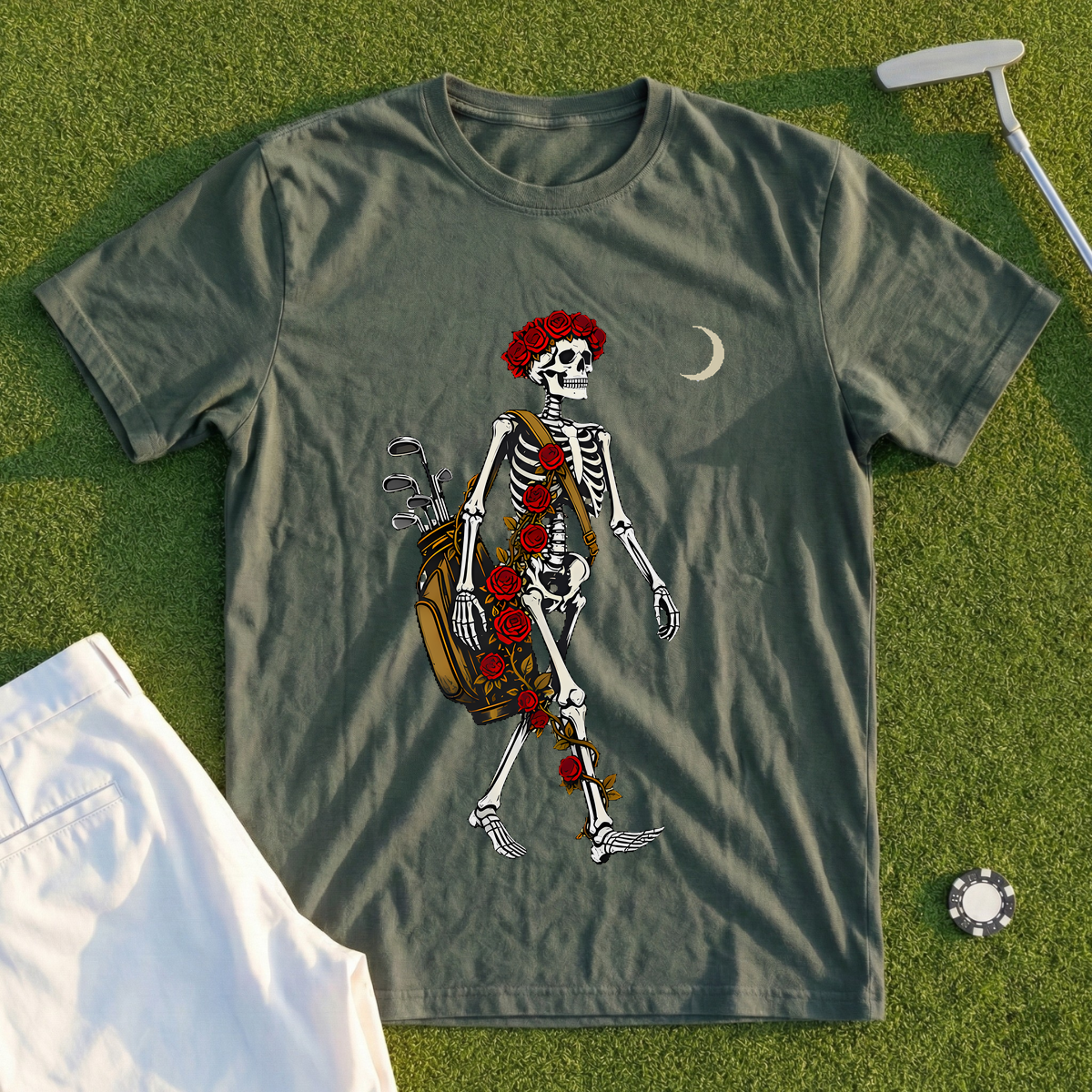Rose Skeleton Twilight Nine Tee