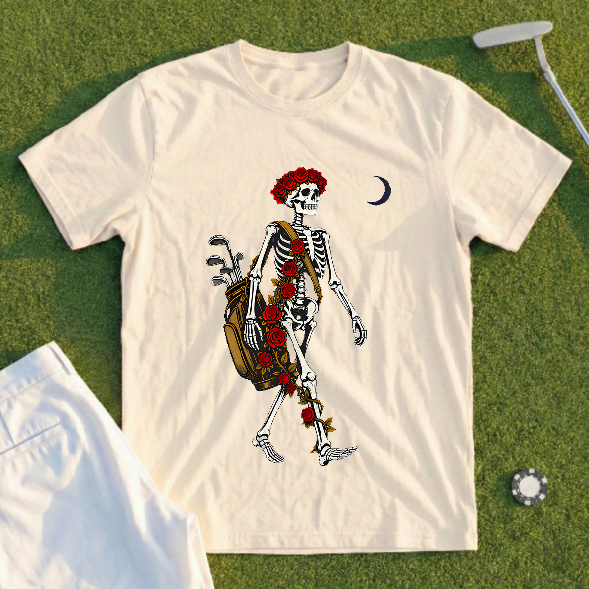 Rose Skeleton Twilight Nine Tee