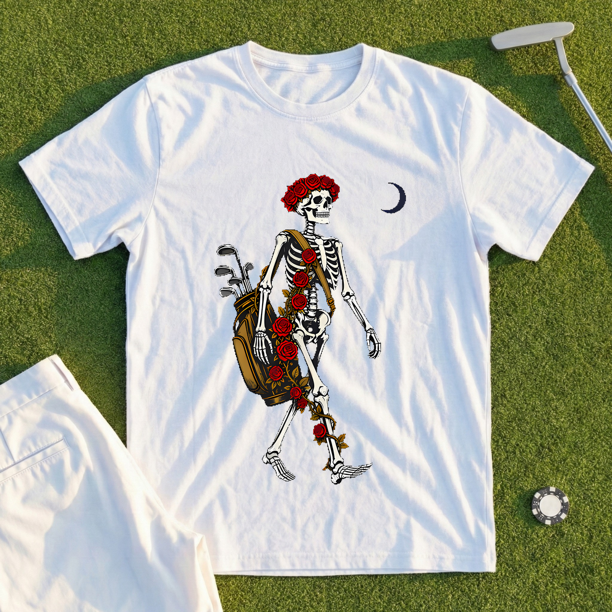 Rose Skeleton Twilight Nine Tee