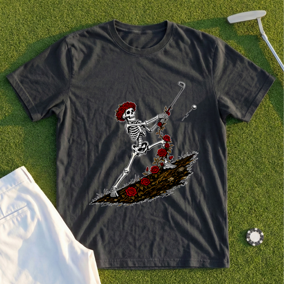 Rose Skeleton Uphill Lie Recovery Tee