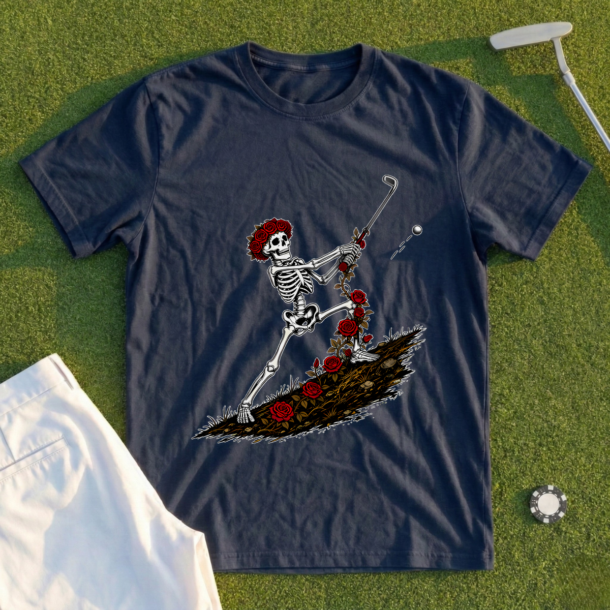Rose Skeleton Uphill Lie Recovery Tee