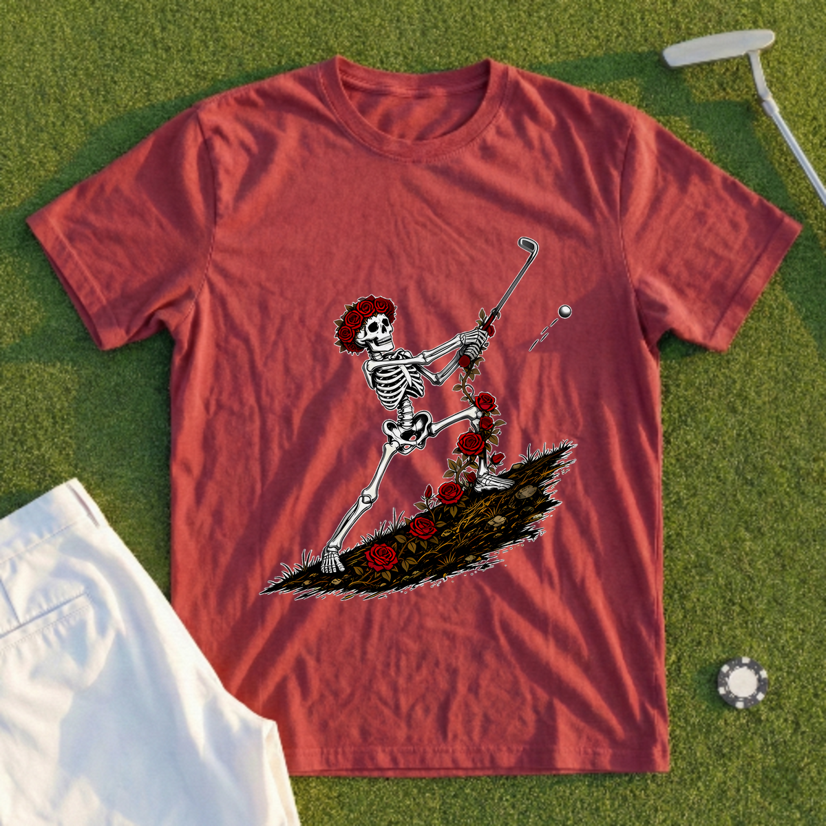 Rose Skeleton Uphill Lie Recovery Tee