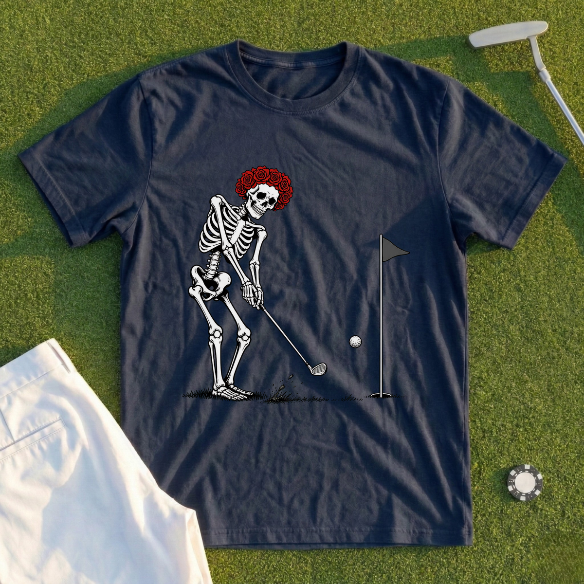 Rose Skeleton's Green Side Touch Tee