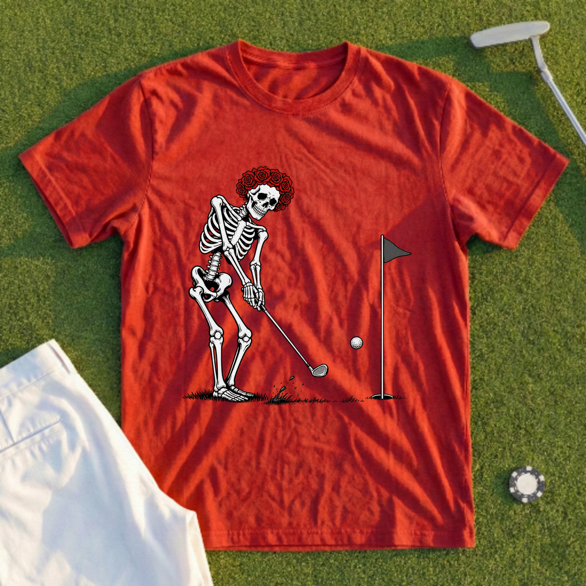 Rose Skeleton's Green Side Touch Tee