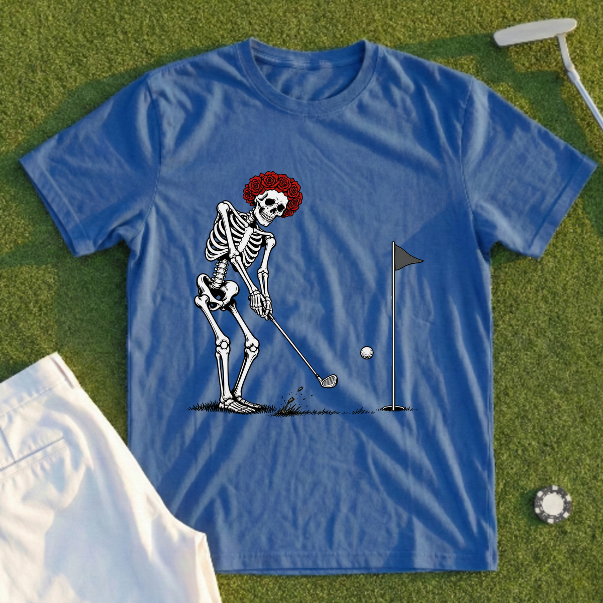 Rose Skeleton's Green Side Touch Tee