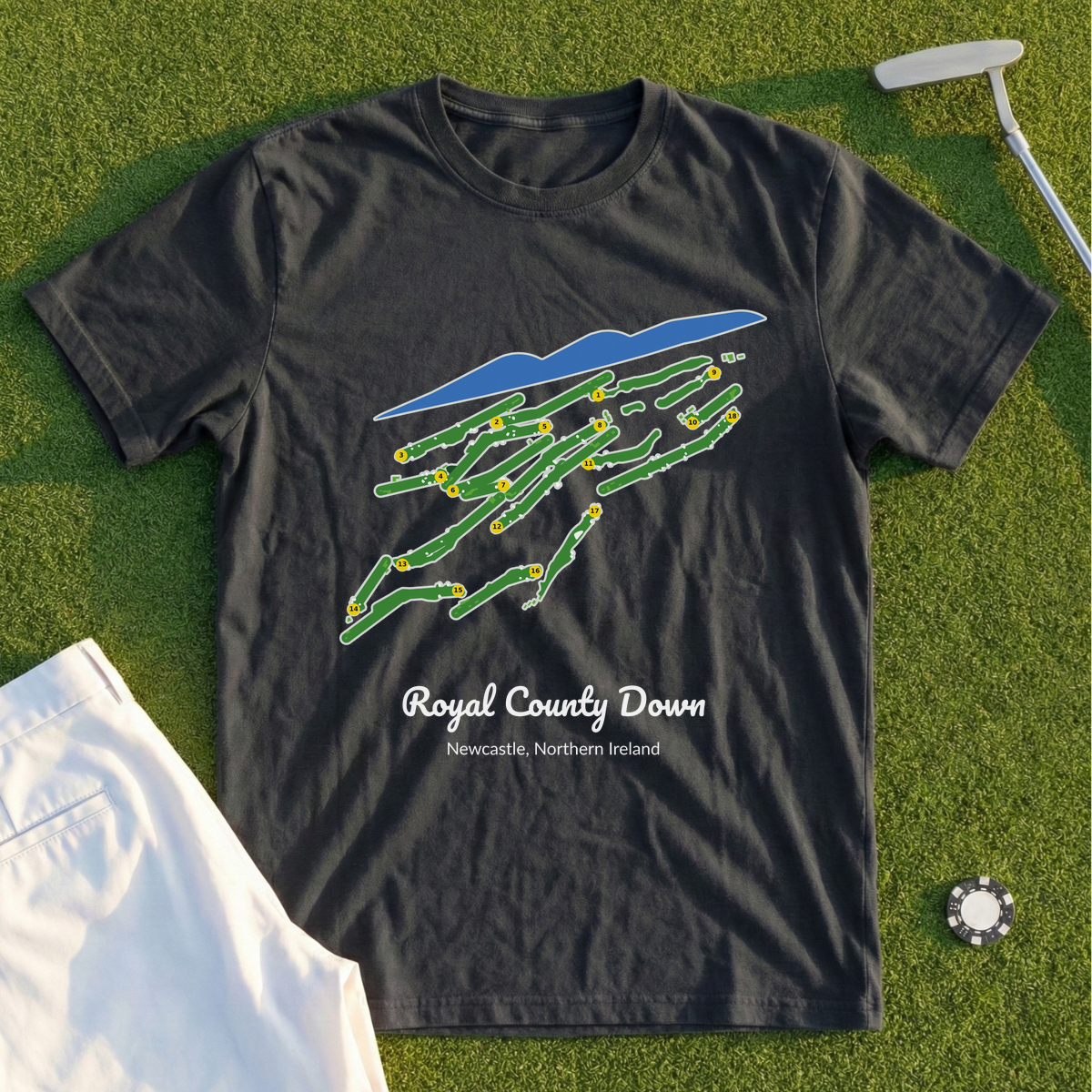 Royal County Down, Course Map Tee