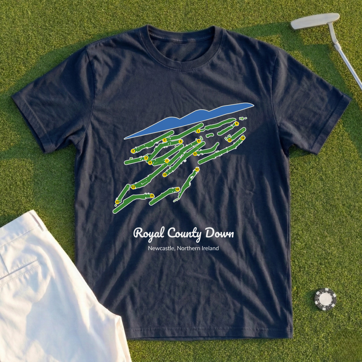 Royal County Down, Course Map Tee