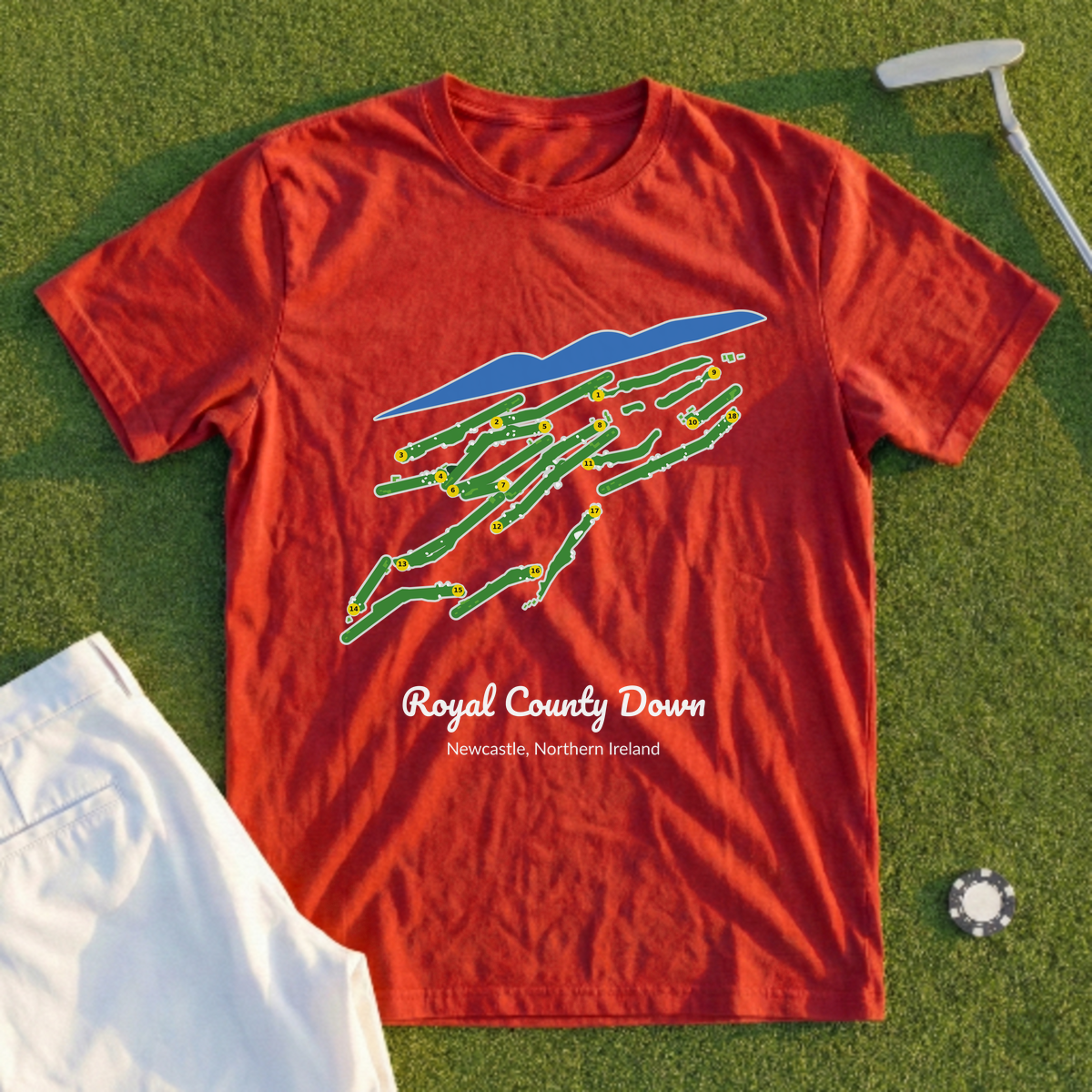 Royal County Down, Course Map Tee