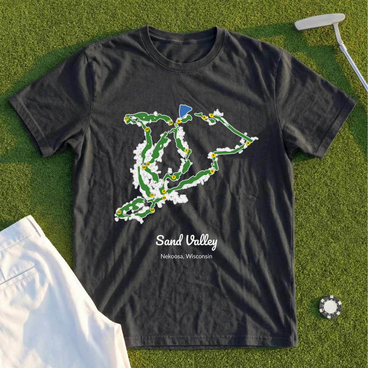 Sand Valley, Course Map Tee