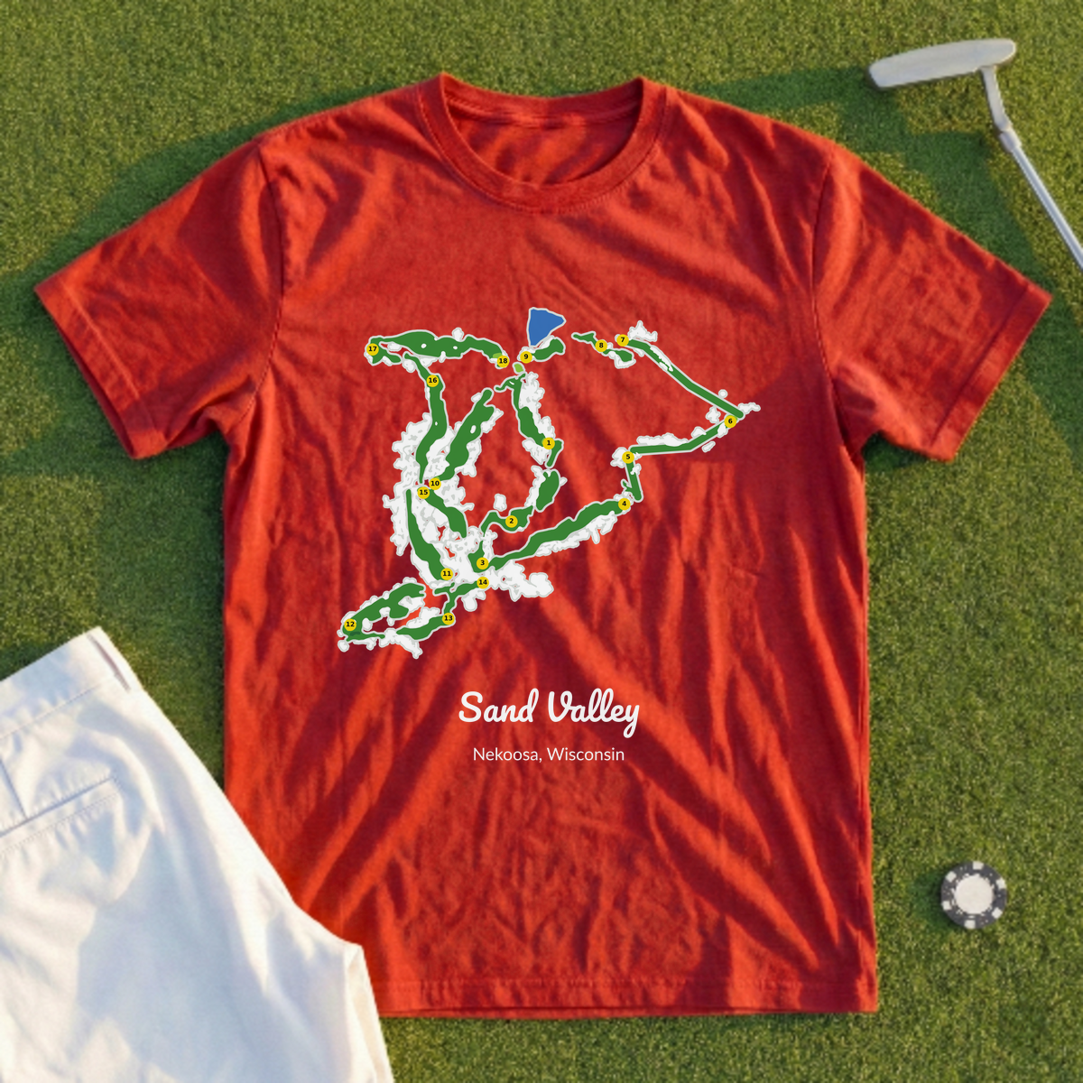 Sand Valley, Course Map Tee