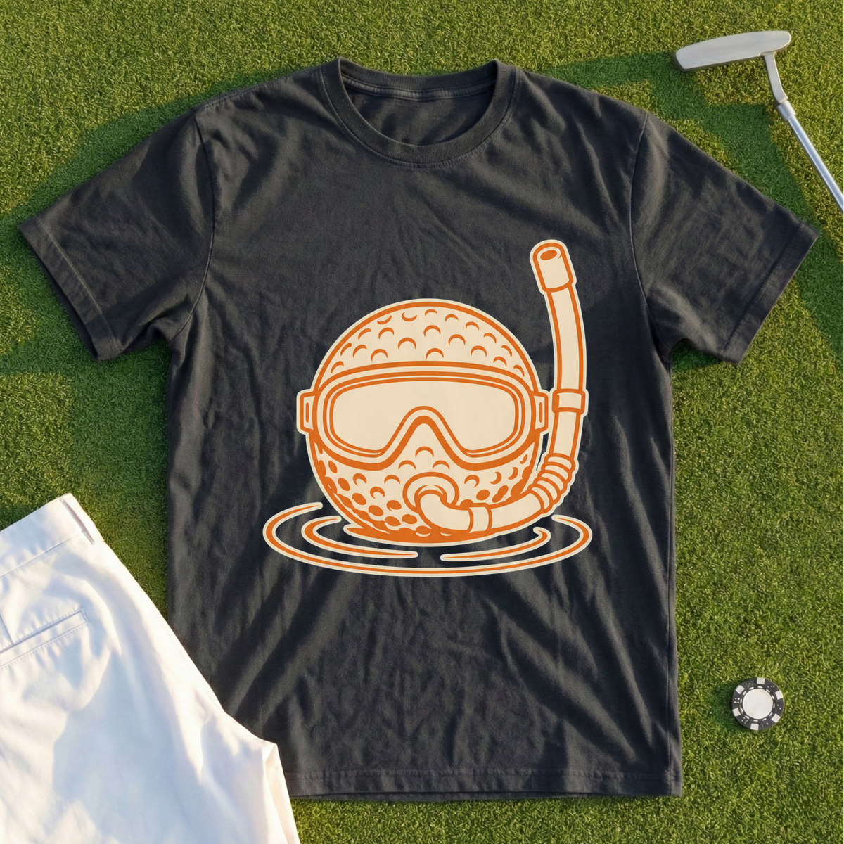 Scuba Ball, Sun-Faded Duotone Tee