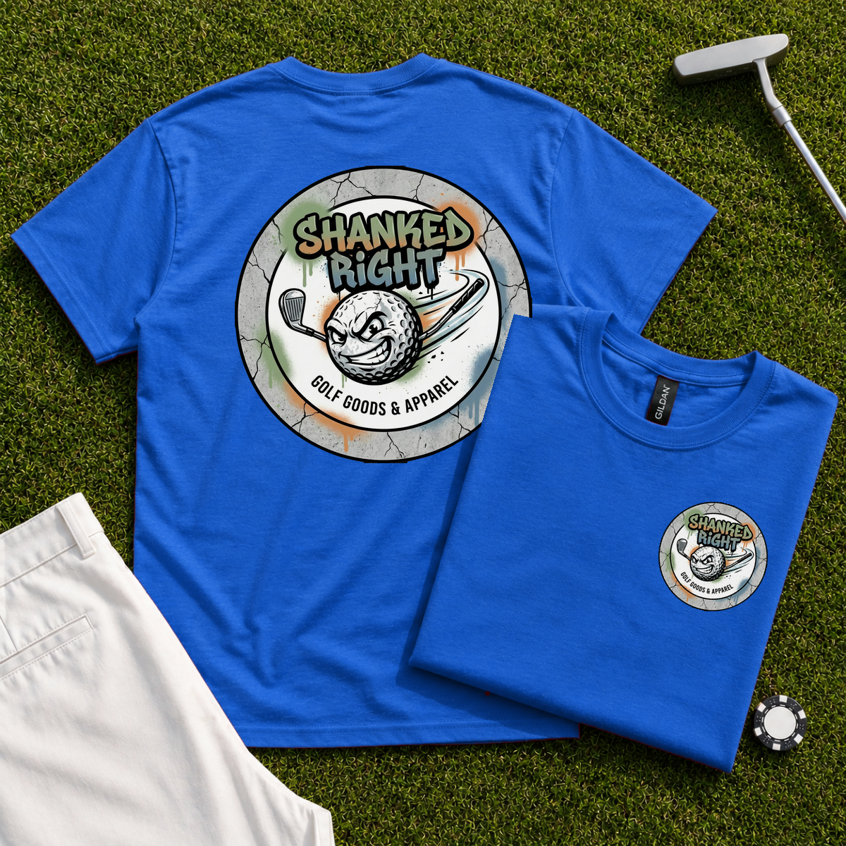 Shanked Right Logo Back Print Tee