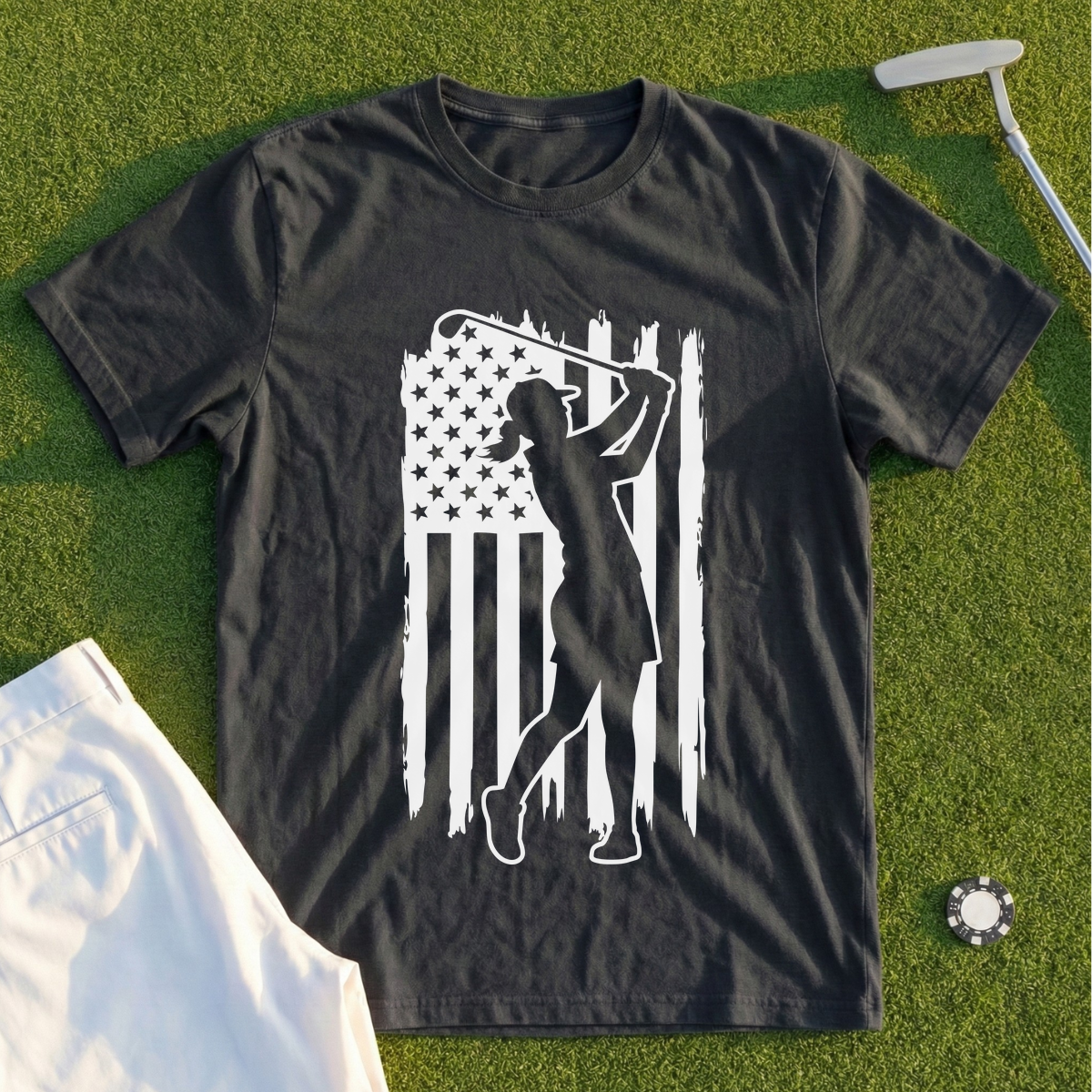She Plays for the Flag Tee
