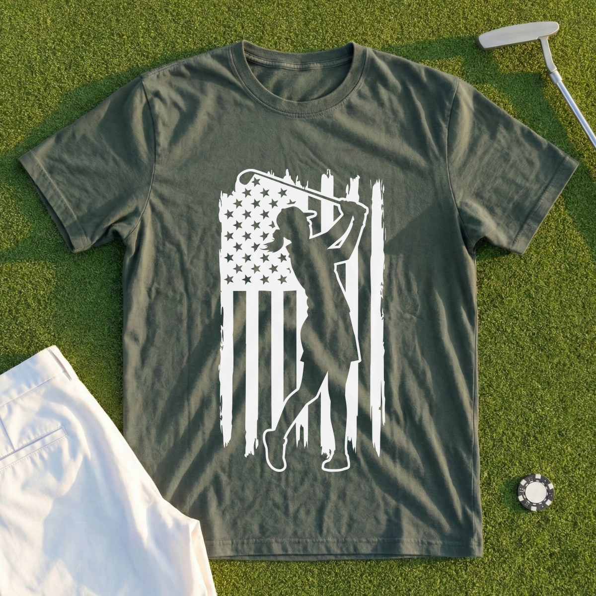 She Plays for the Flag Tee