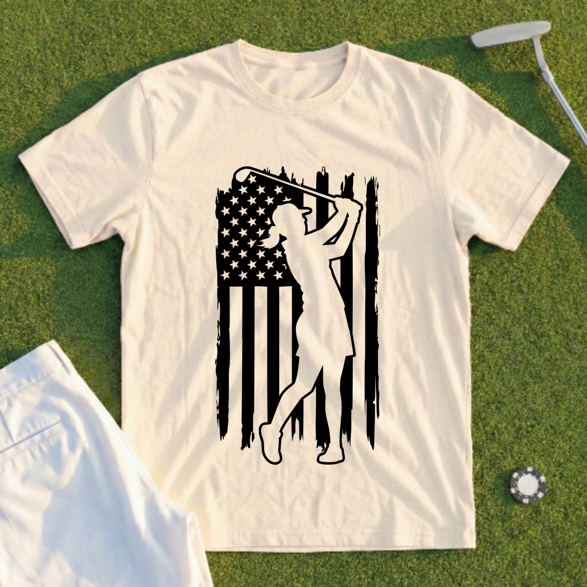 She Plays for the Flag Tee