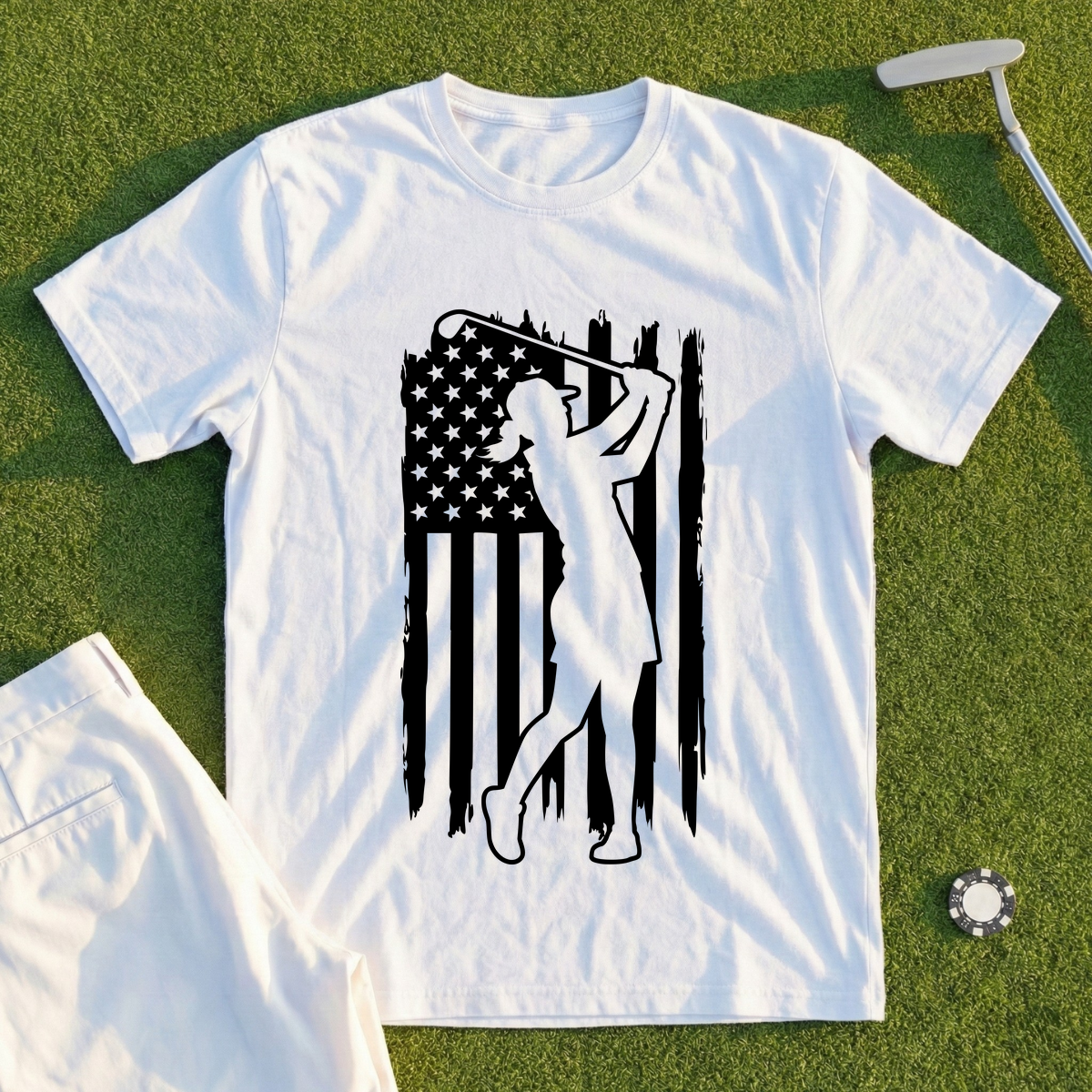 She Plays for the Flag Tee