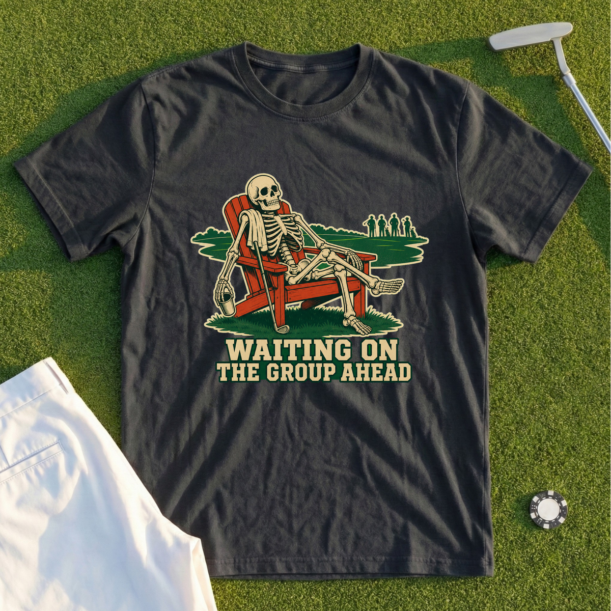 Skeleton At The 19th, Still Waiting Tee