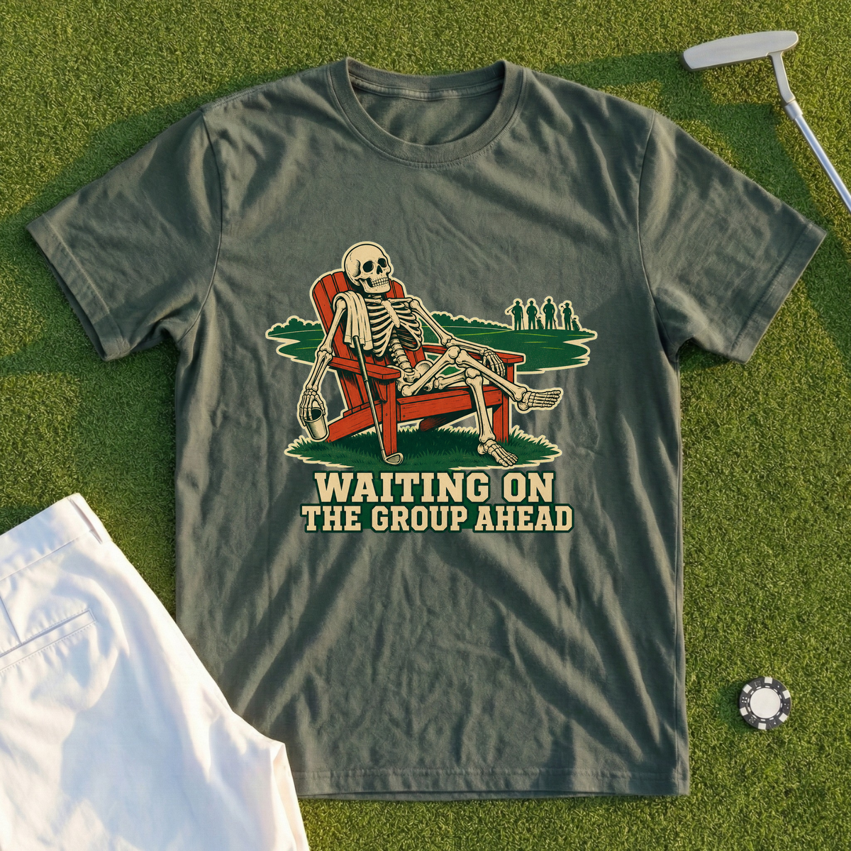Skeleton At The 19th, Still Waiting Tee