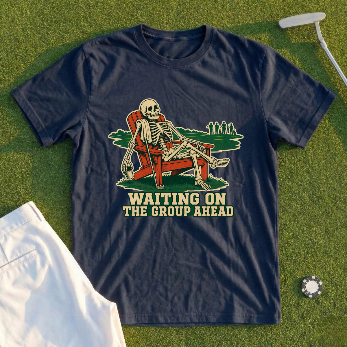 Skeleton At The 19th, Still Waiting Tee