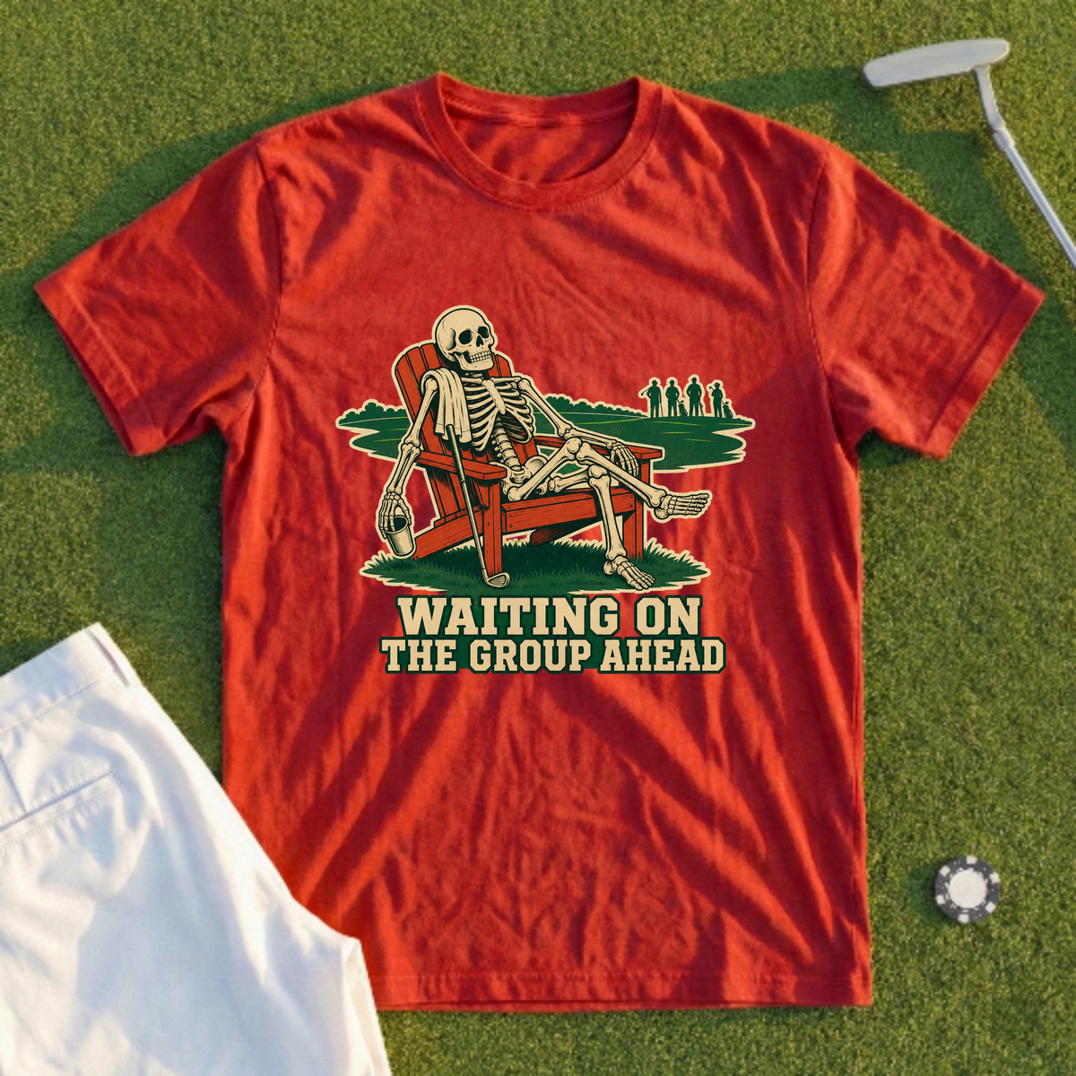 Skeleton At The 19th, Still Waiting Tee