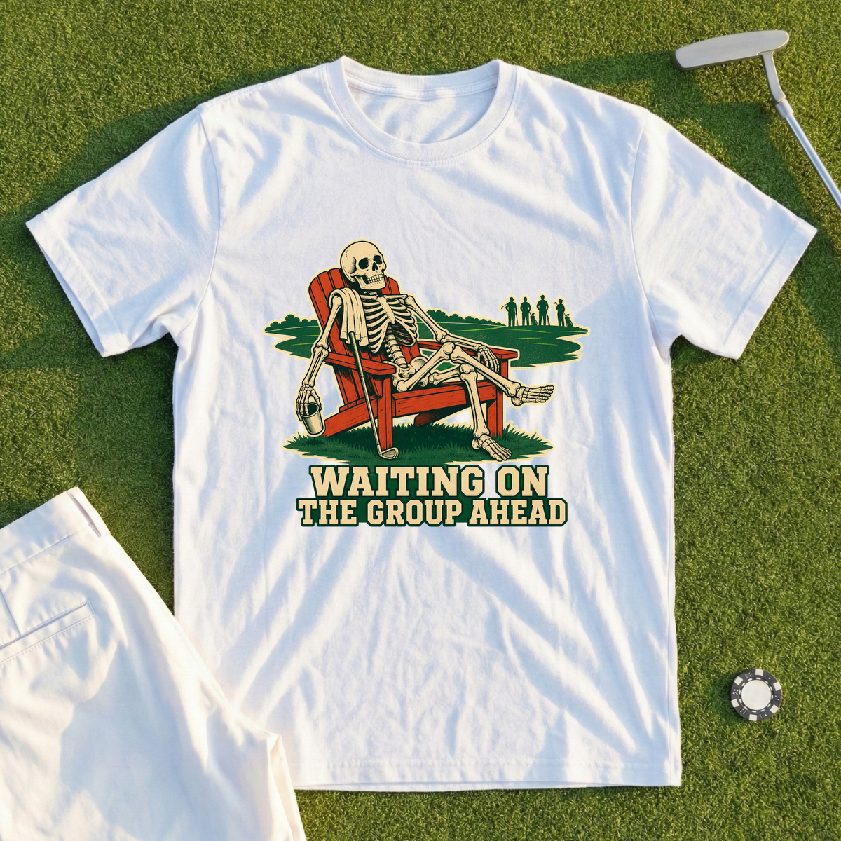 Skeleton At The 19th, Still Waiting Tee