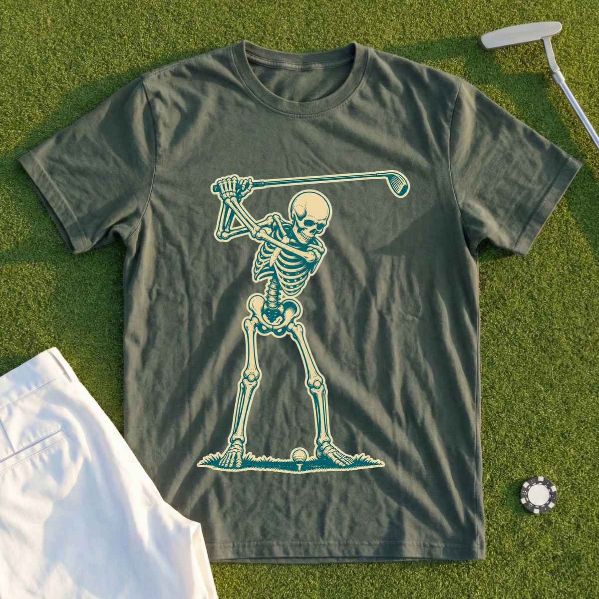 Skeleton Backswing, Two-Tone Vintage Tee
