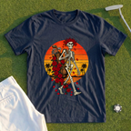 Skeleton Caddie Sunset Tee