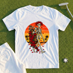 Skeleton Caddie Sunset Tee
