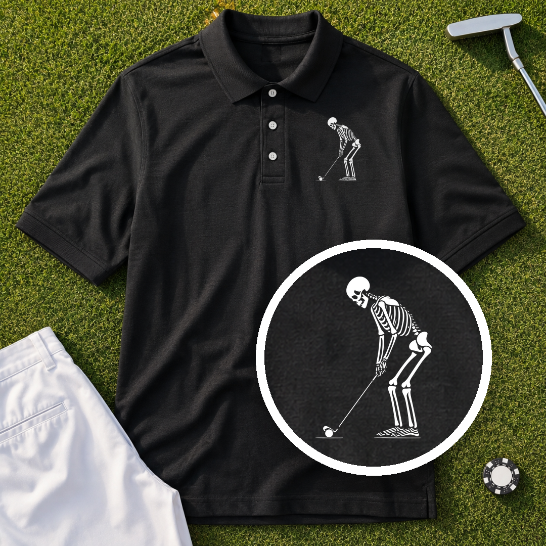 Skeleton Golfer Performance Polo
