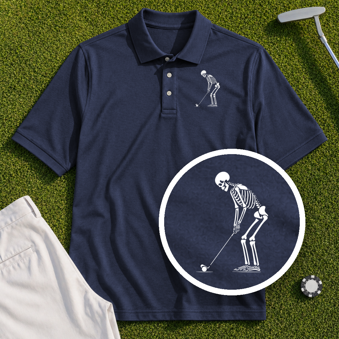 Skeleton Golfer Performance Polo