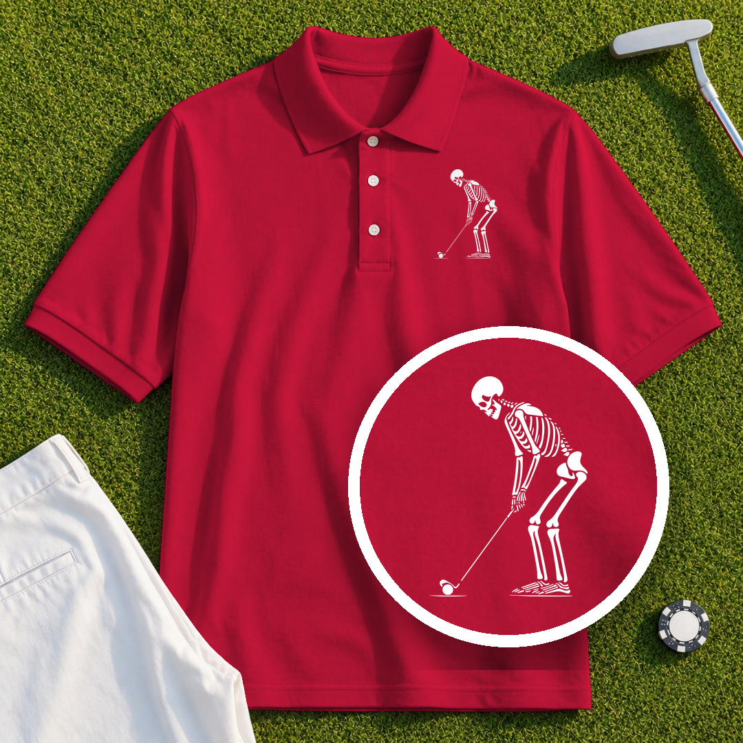 Skeleton Golfer Performance Polo