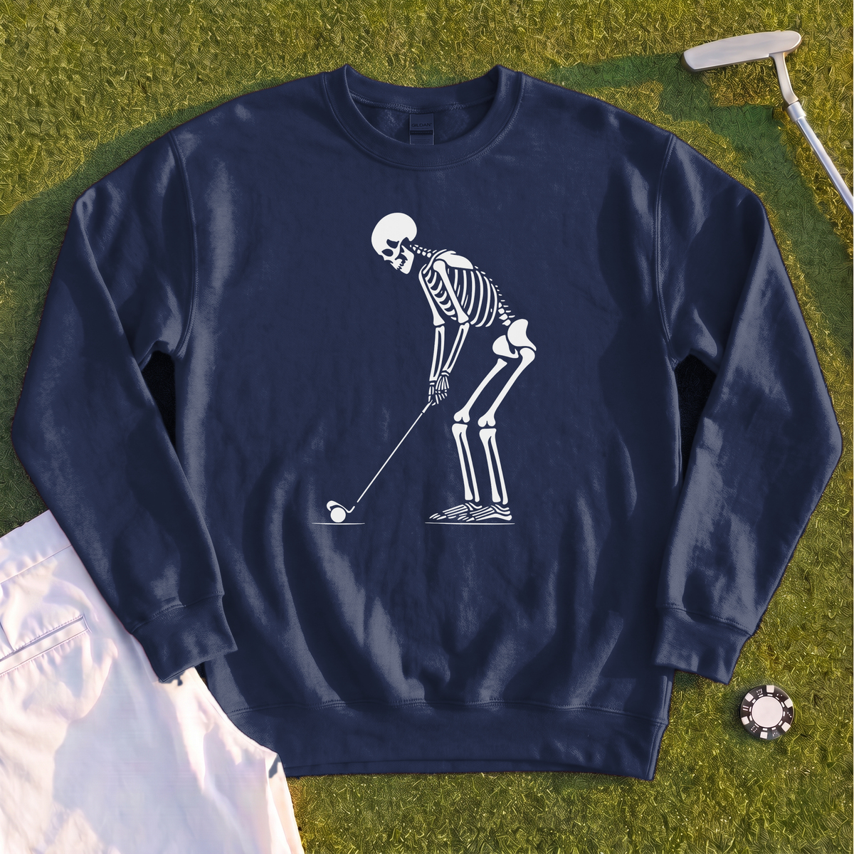 Skeleton Golfer Sweatshirt