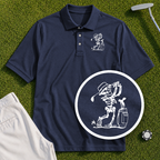 Skeleton Golfing! Performance Polo