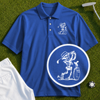 Skeleton Golfing! Performance Polo