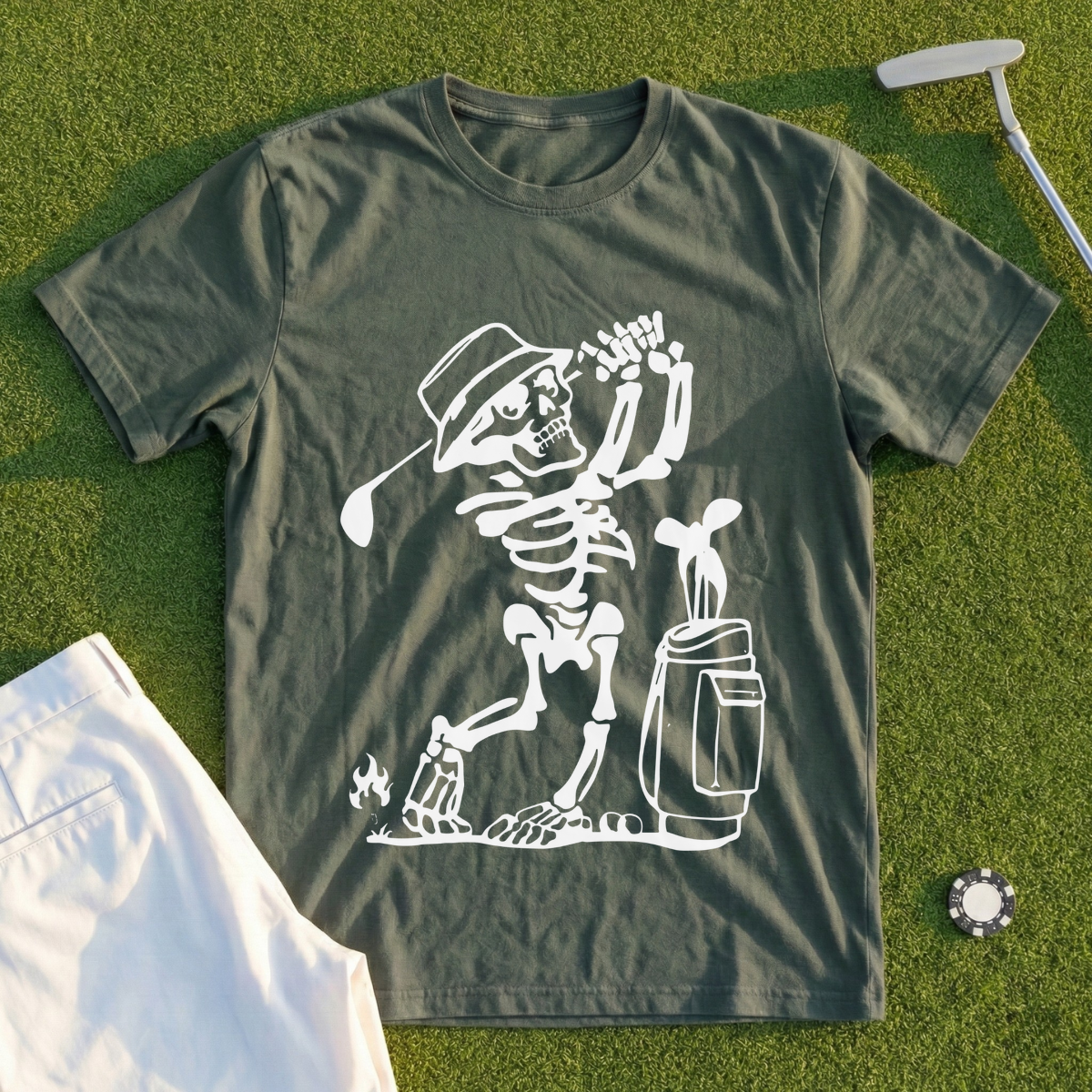Skeleton Golfing! Tee