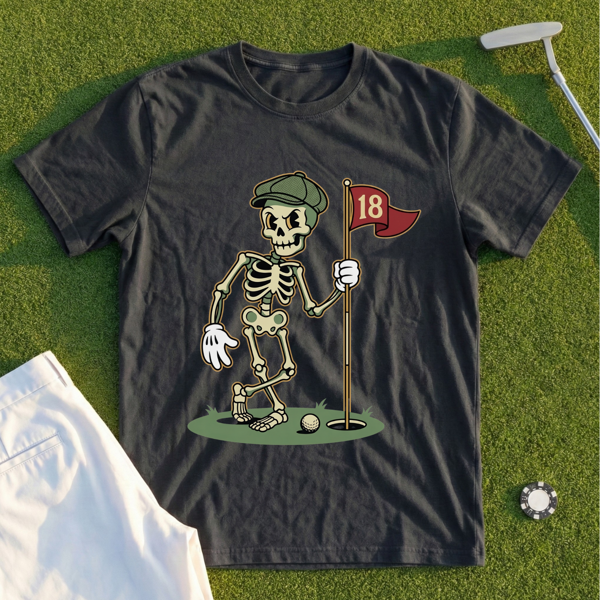 Skeleton Pin Flag Tee