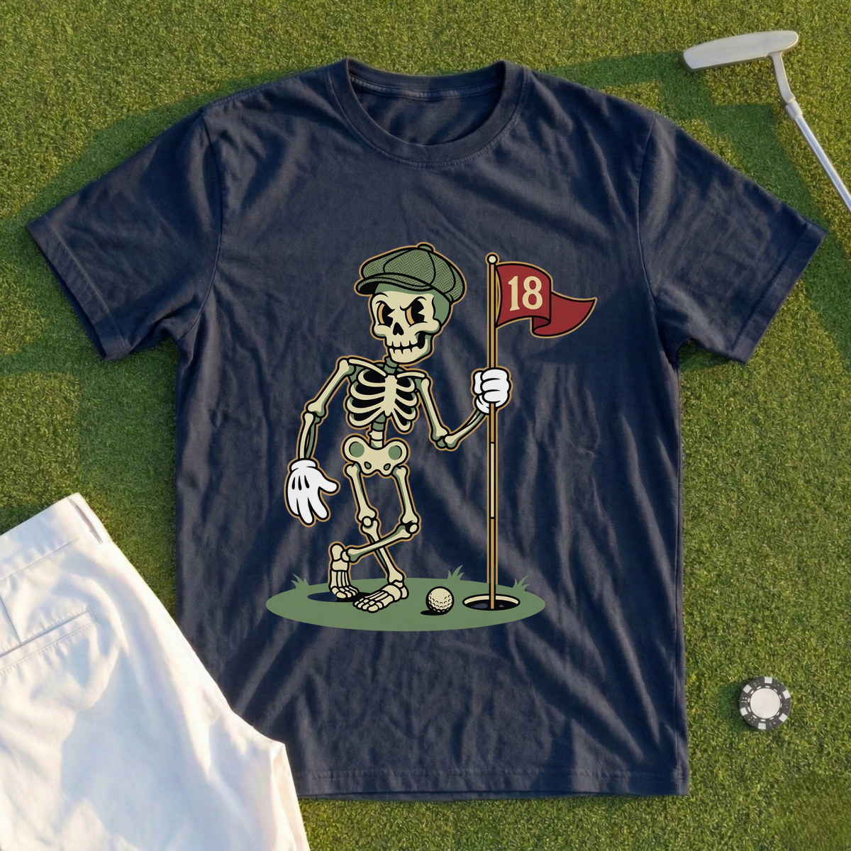 Skeleton Pin Flag Tee