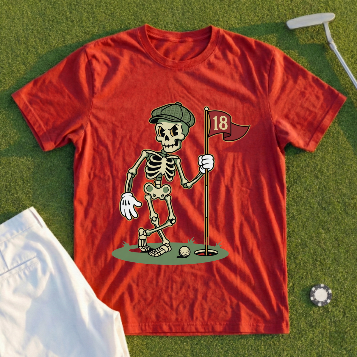 Skeleton Pin Flag Tee