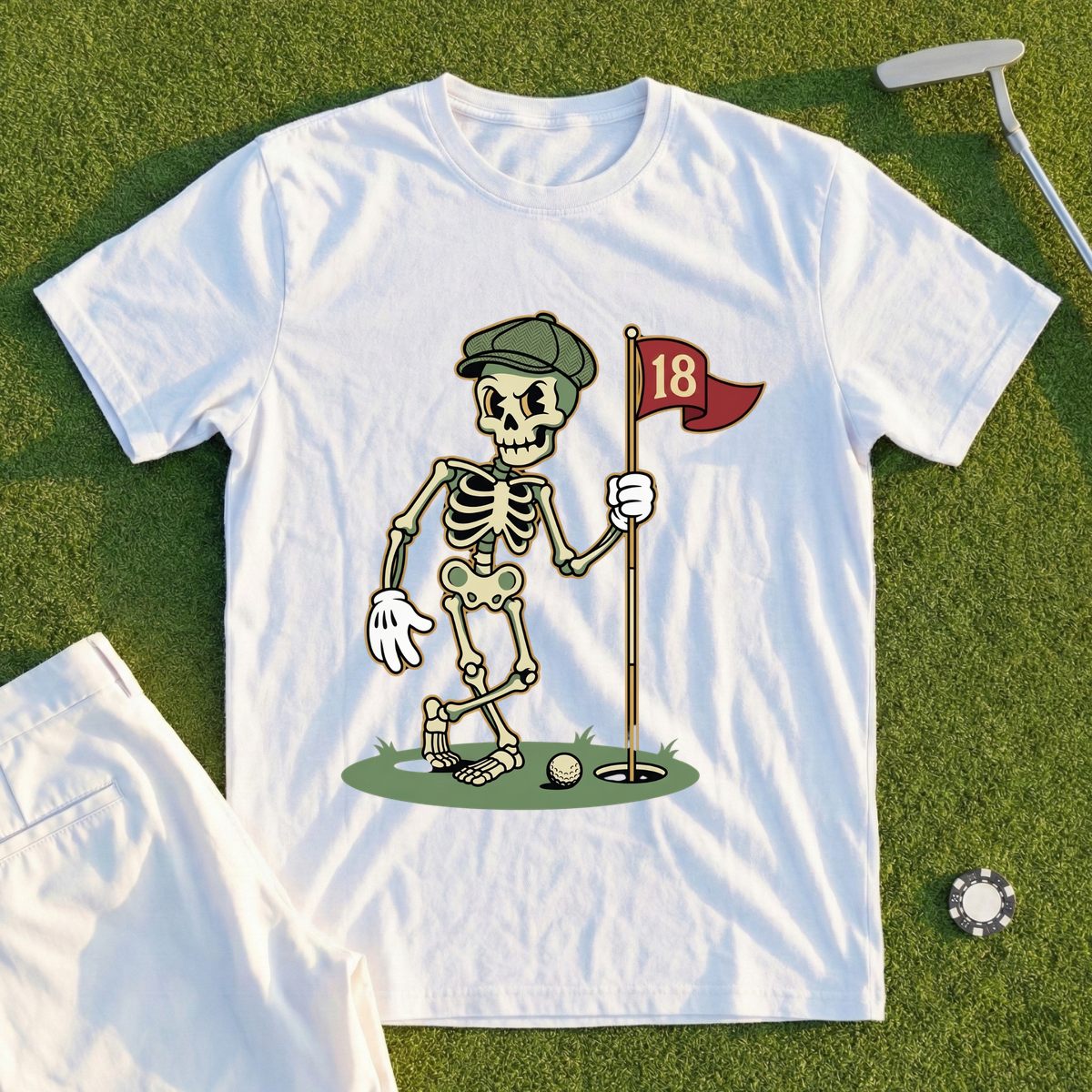 Skeleton Pin Flag Tee
