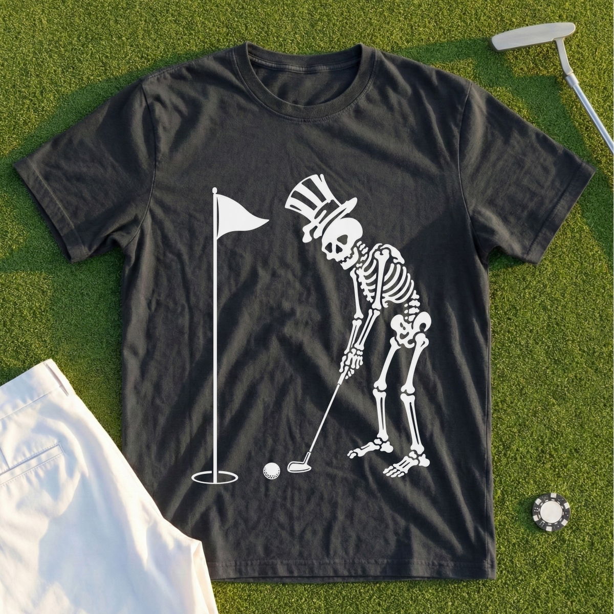 Skeleton Sinking Putt Tee