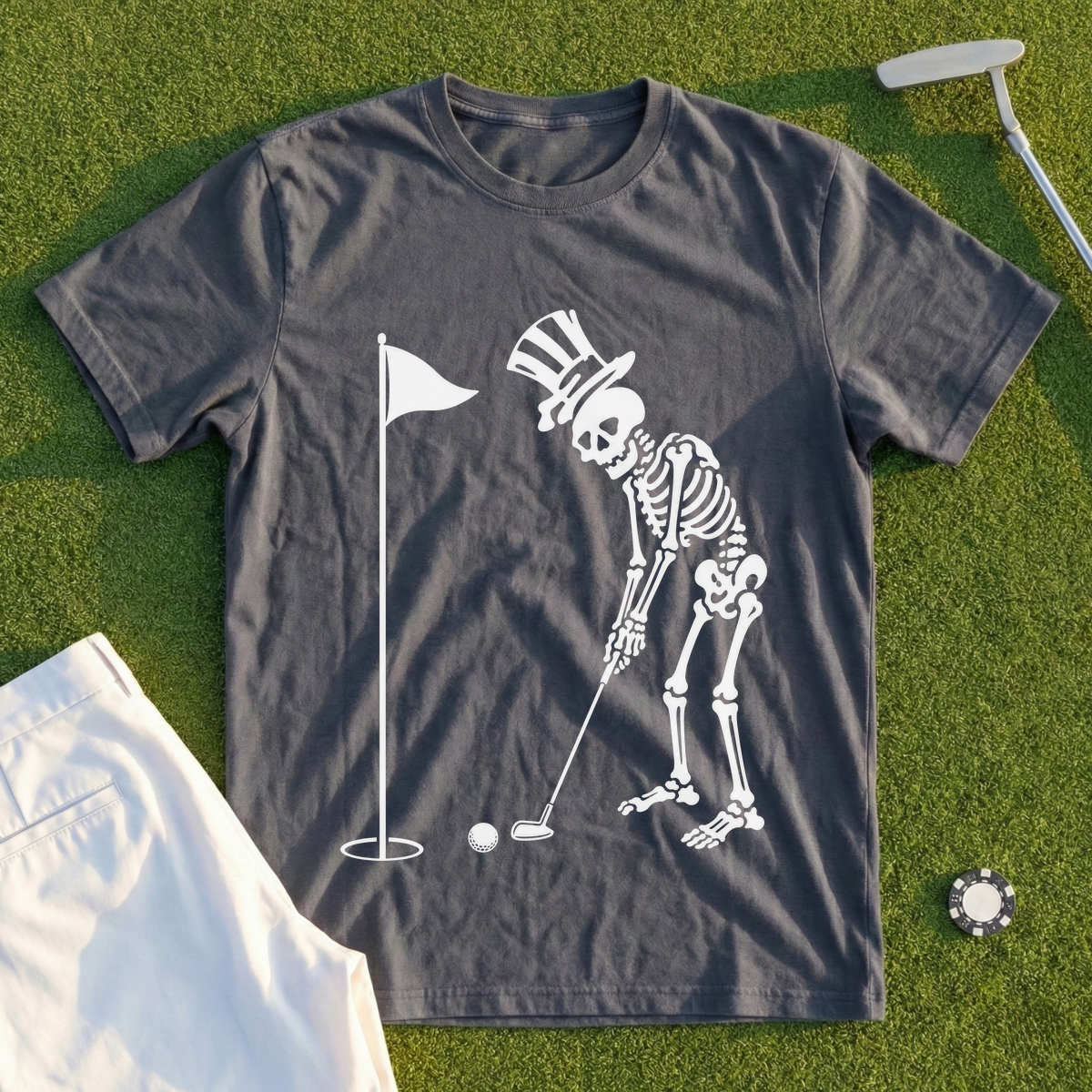 Skeleton Sinking Putt Tee